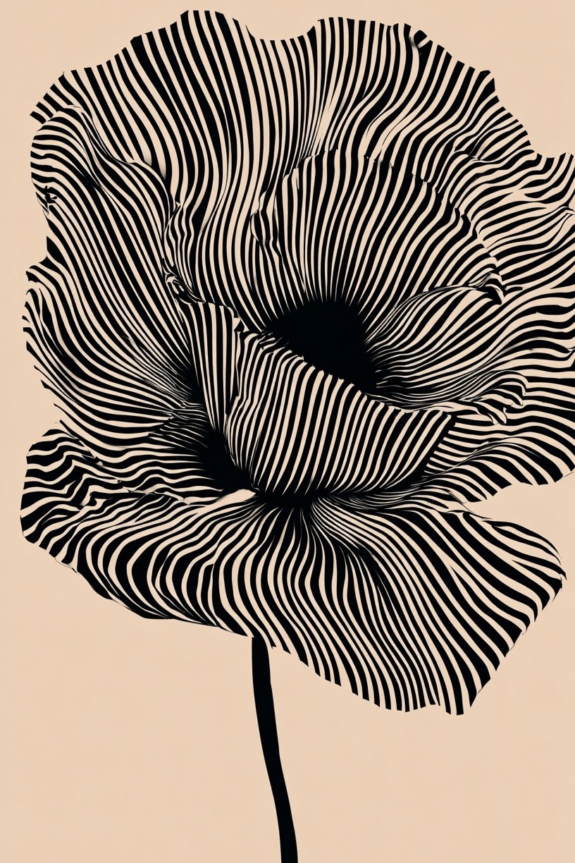 Abstract Floral Lines Poster. poster detail