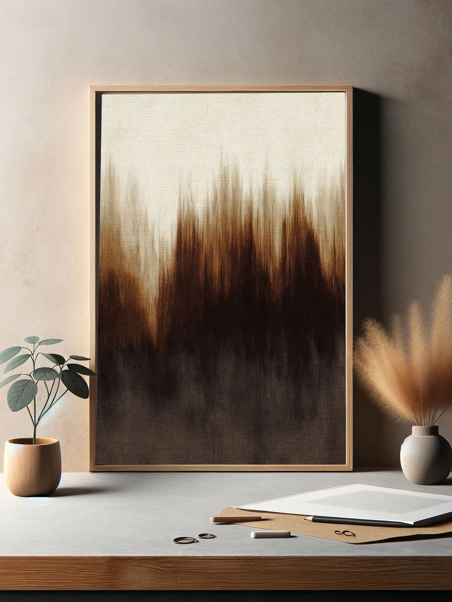 Abstract Forest Landscape Poster. — room view 2
