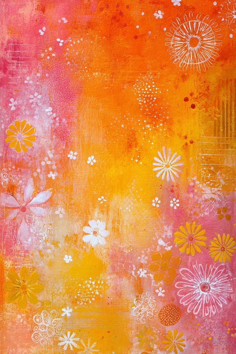 Sunlit Floral Abstract Poster. poster detail