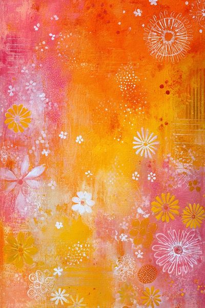 Sunlit Floral Abstract Poster. poster