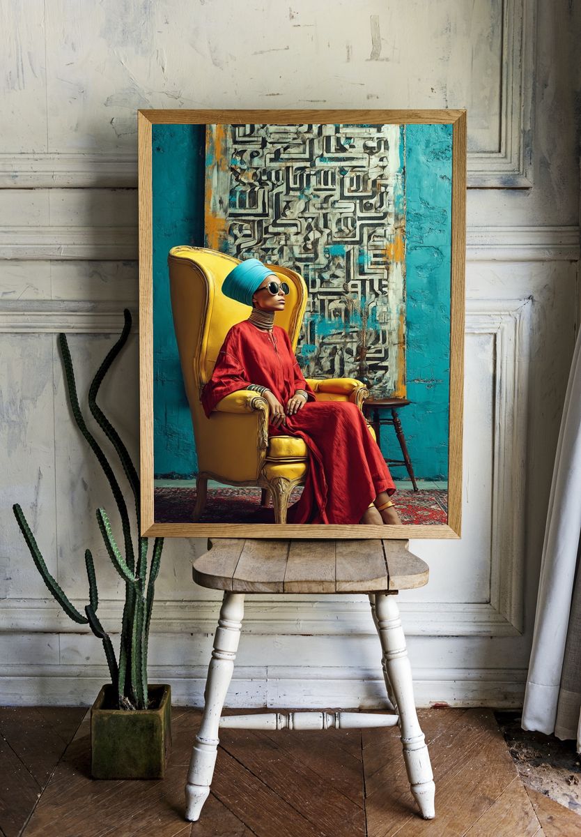 Afrofuturist Portrait Poster. — room view 1