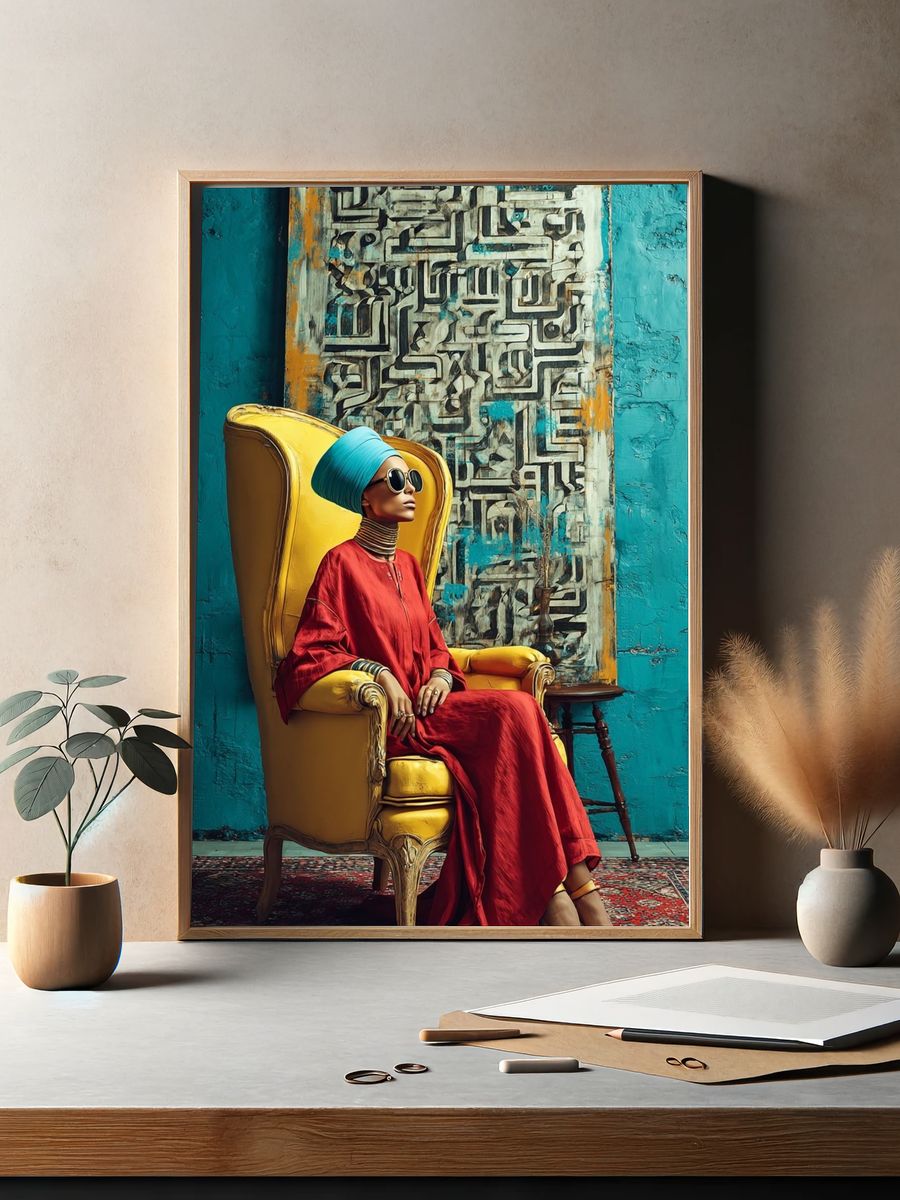 Afrofuturist Portrait Poster. — room view 2