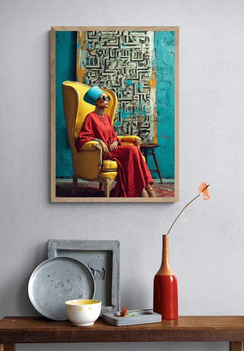 Afrofuturist Portrait Poster. — room view 3