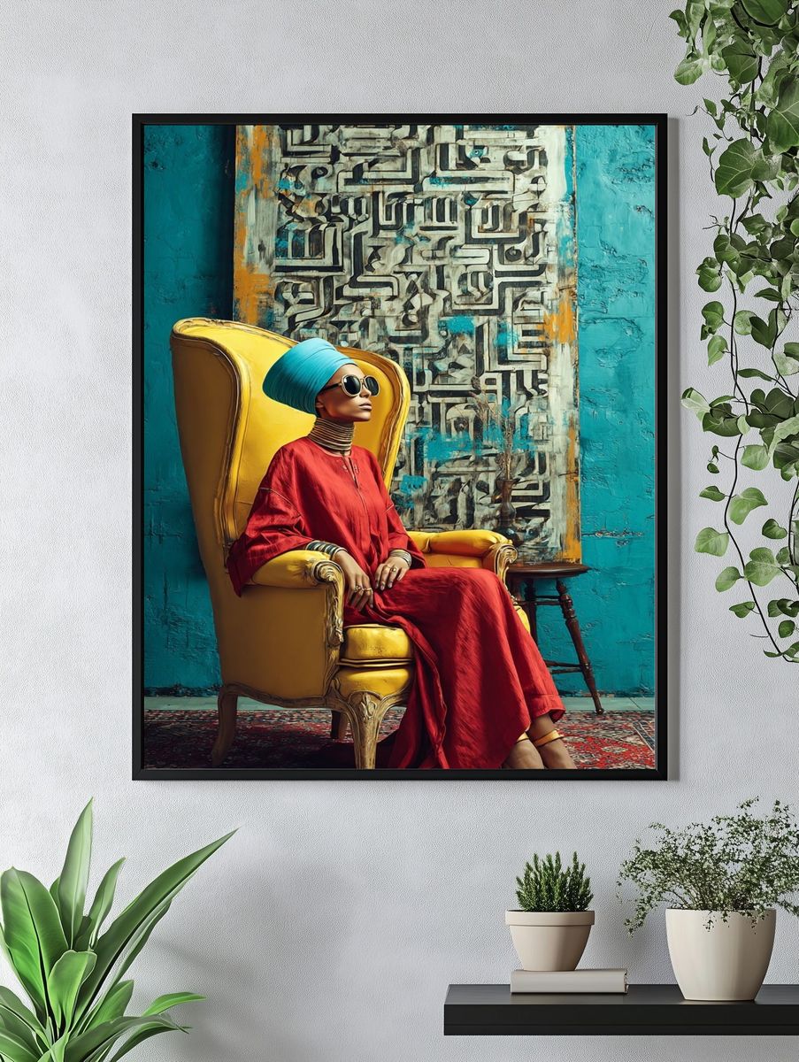 Afrofuturist Portrait Poster. — room view 4