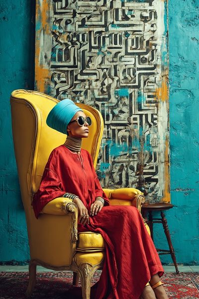 Afrofuturist Portrait Poster. poster print