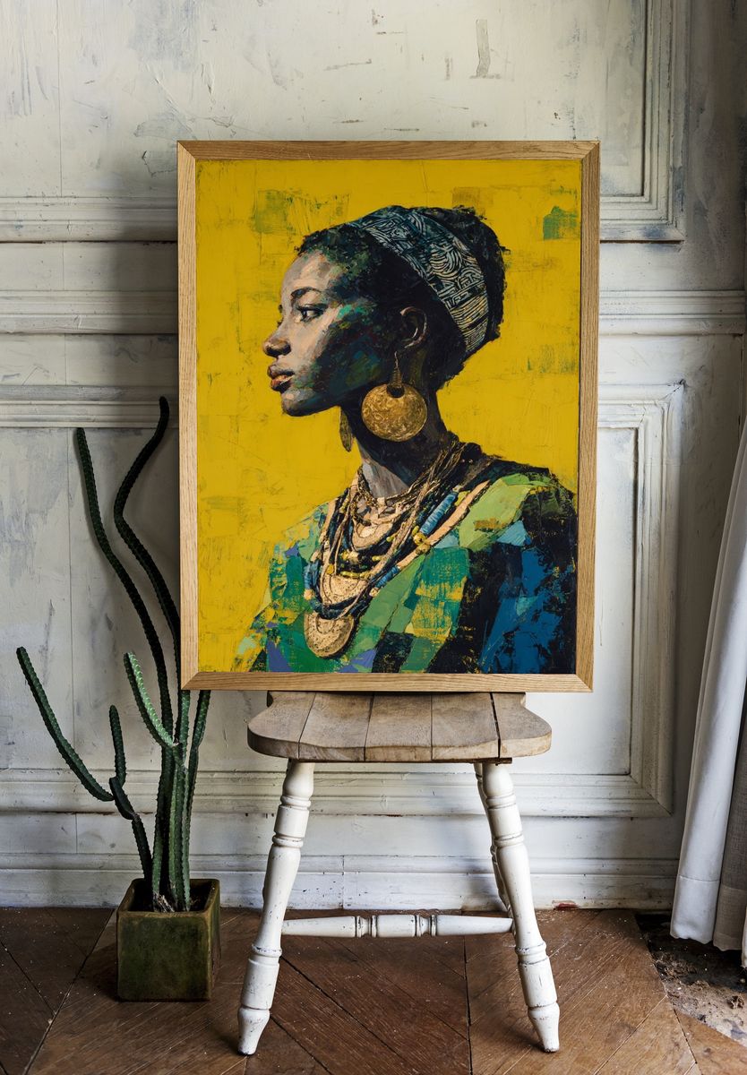 African Woman Portrait — Fine Art Print. — room view 1