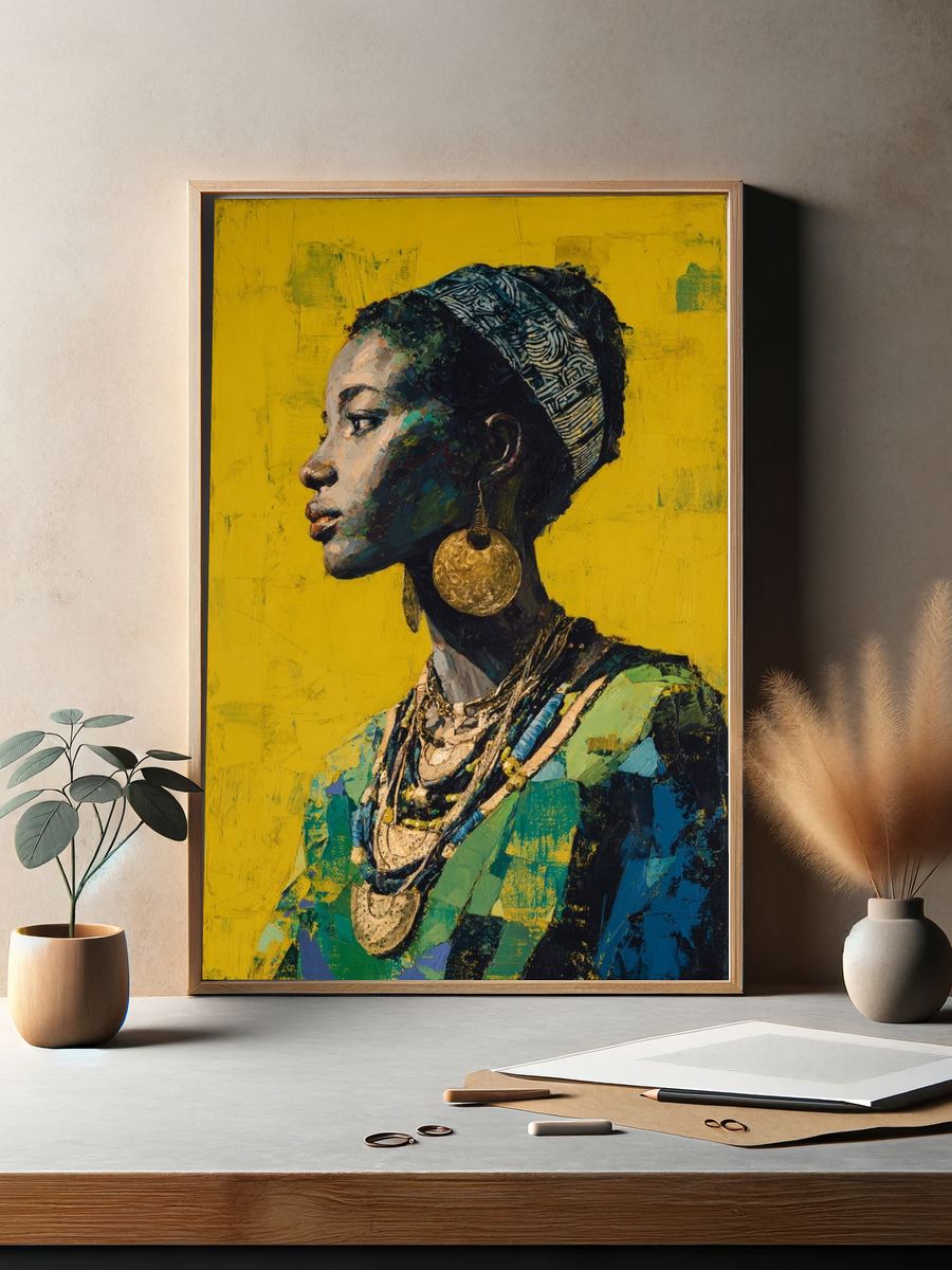 African Woman Portrait — Fine Art Print. — room view 2