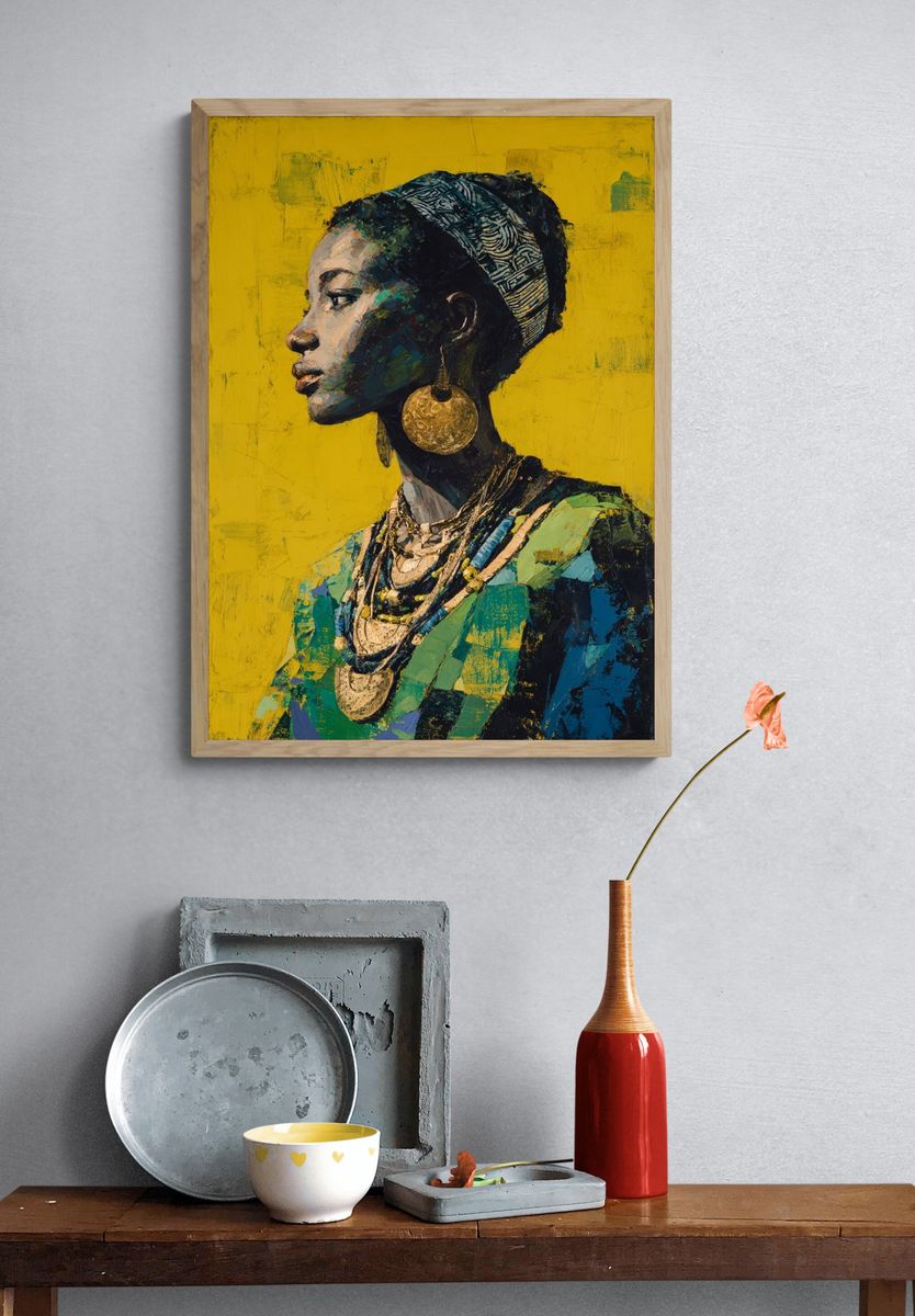 African Woman Portrait — Fine Art Print. — room view 3
