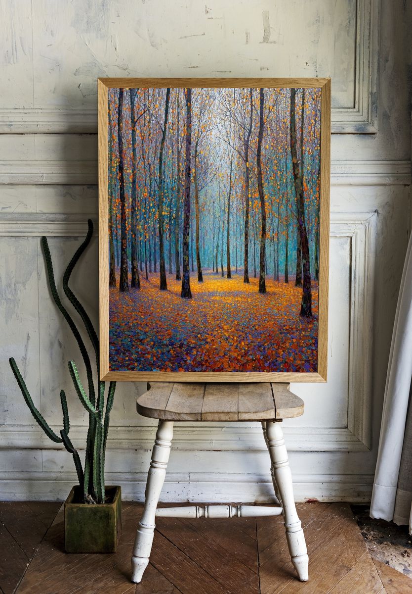 Autumn Forest — Fine Art Print. — room view 1