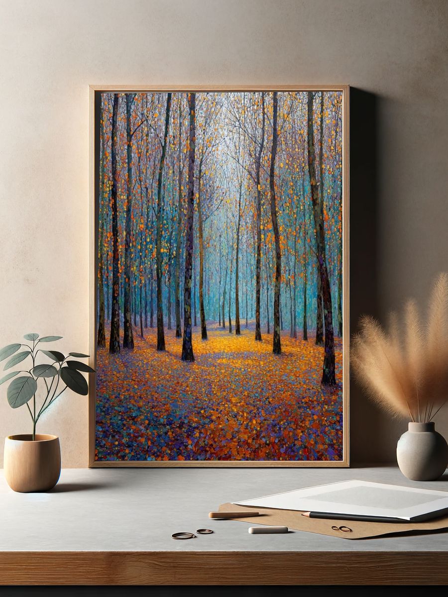 Autumn Forest — Fine Art Print. — room view 2