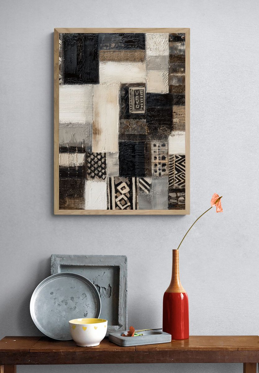 Abstract Geometric Patterns Poster. — room view 3