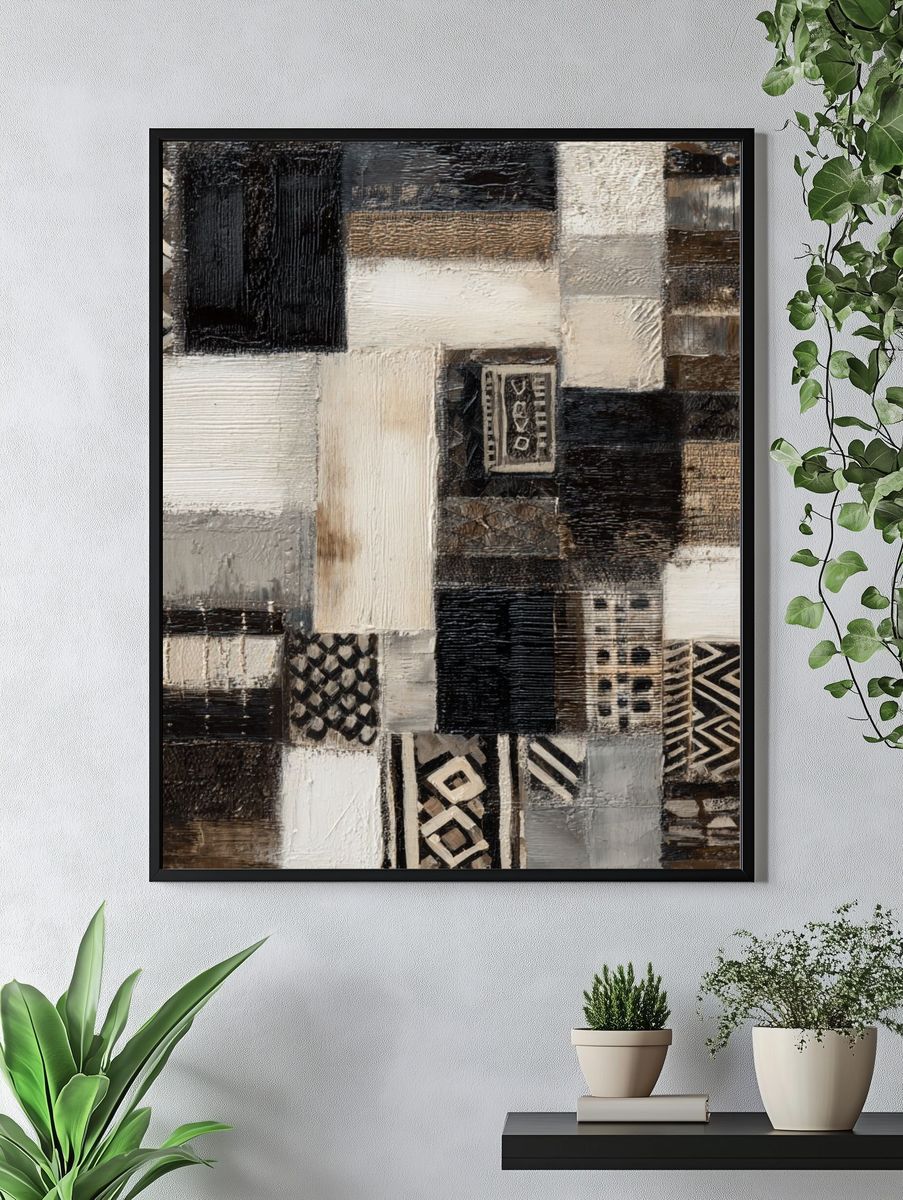 Abstract Geometric Patterns Poster. — room view 4