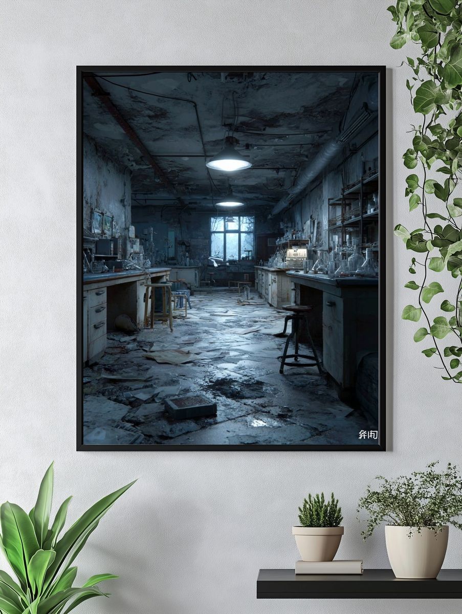 Abandoned Laboratory — Fine Art Print. — room view 4