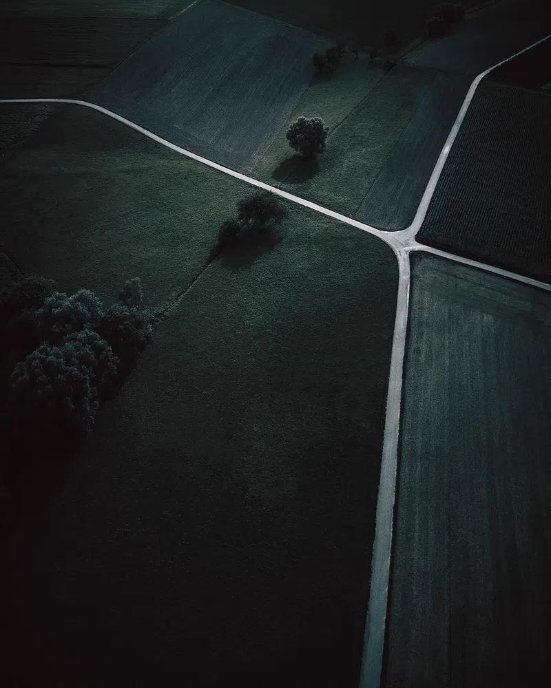 Aerial Landscape at Dusk — Photography Print. poster detail