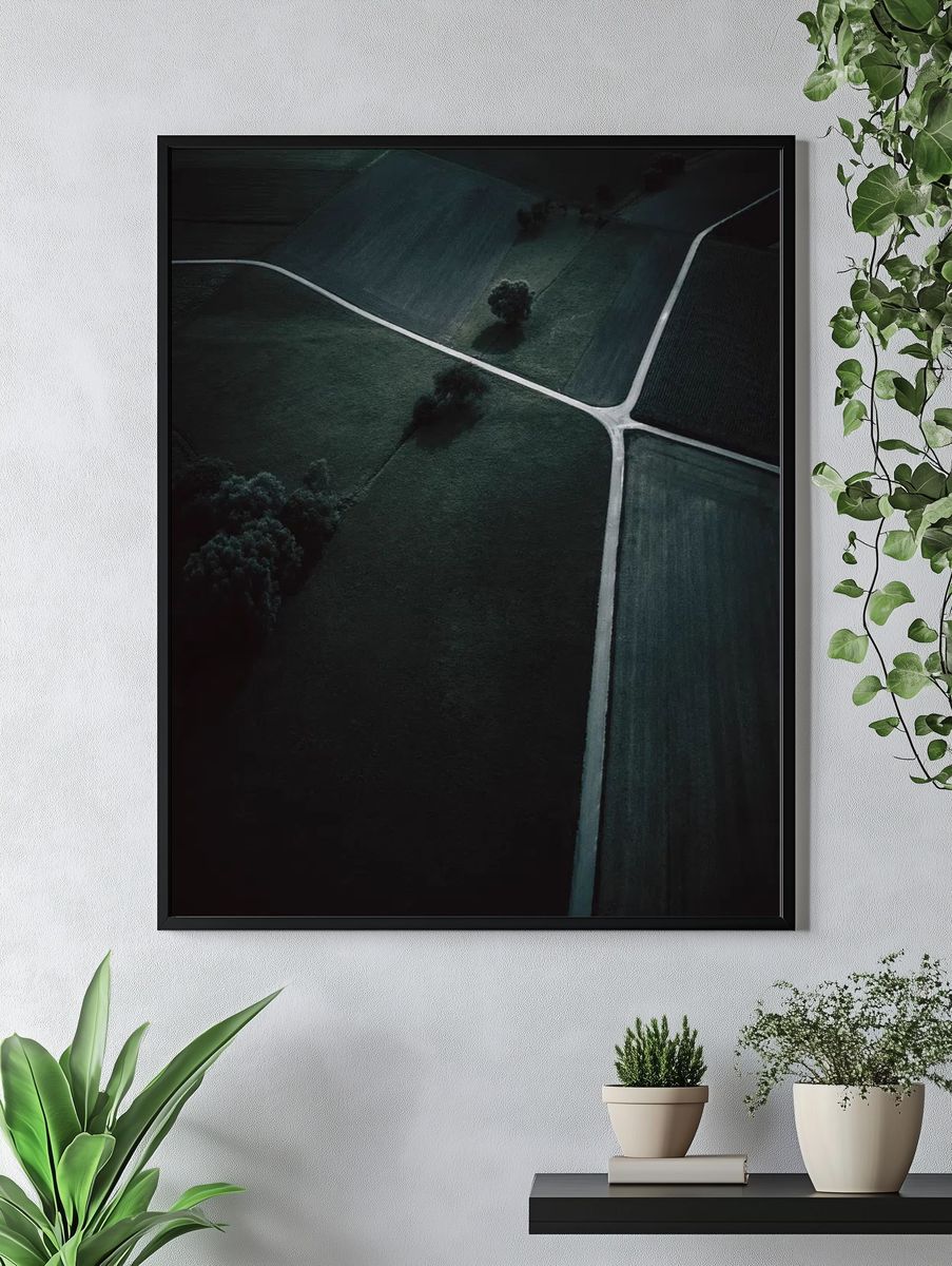 Aerial Landscape at Dusk — Photography Print. — room view 4