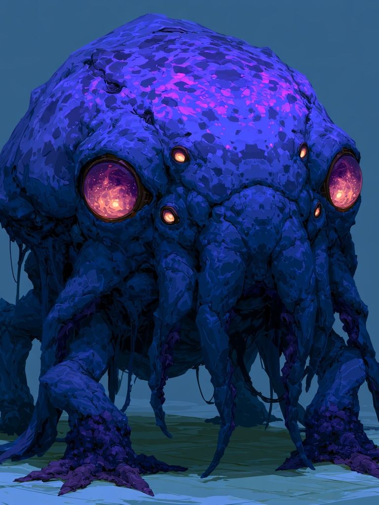 Alien Creature Digital Art Poster. poster detail