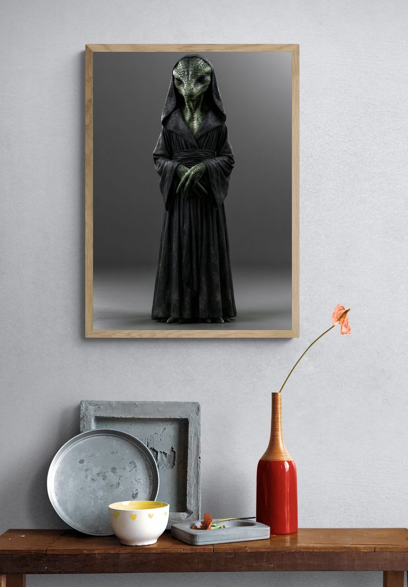 Alien Sage Portrait Print. — room view 3