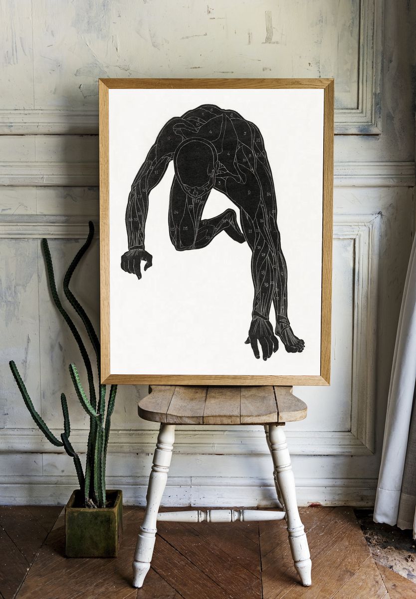 Anatomical study man's neck, arm. — room view 1