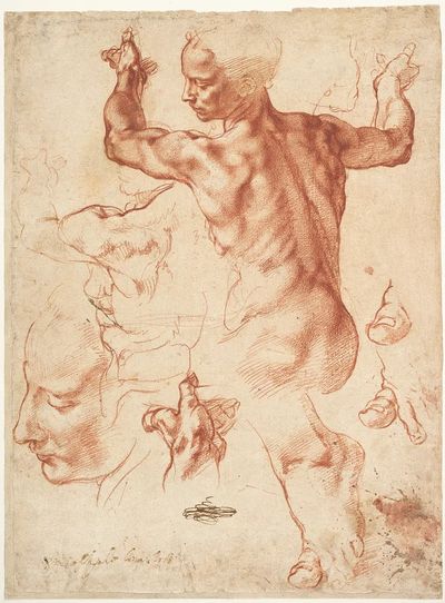 Studies Libyan Sibyl (recto); Studies. poster