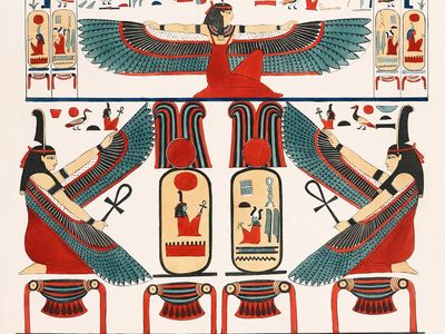Tableau representing two Niches illustration. poster
