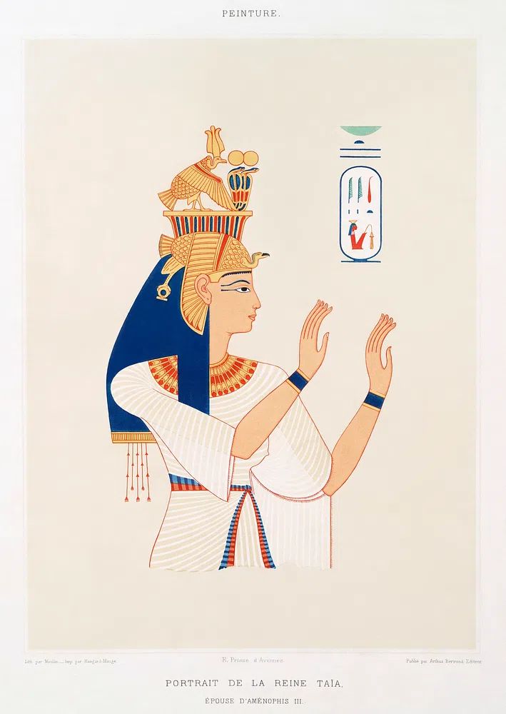 Portrait Queen Tiye, wife Amenhotep. poster detail