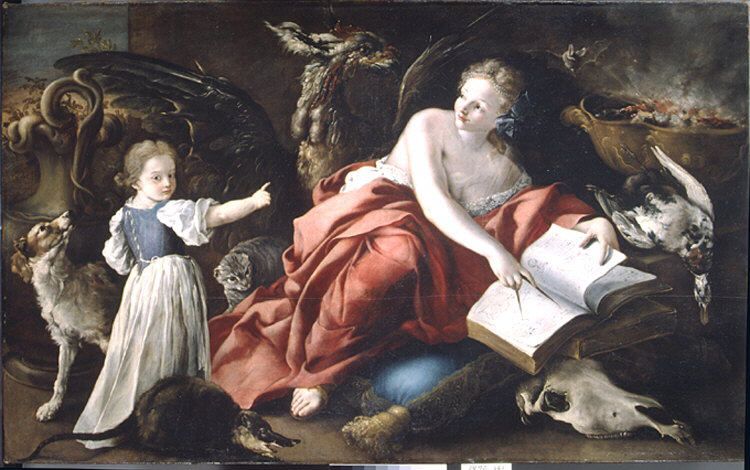 An Allegory by Domenico Guidobono — Art Print. poster — fine-art art
