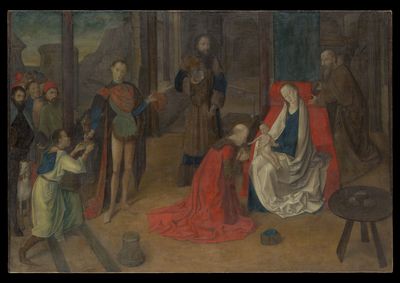 The Adoration of the Magi by Joos van Wassenhove — Art Print. poster