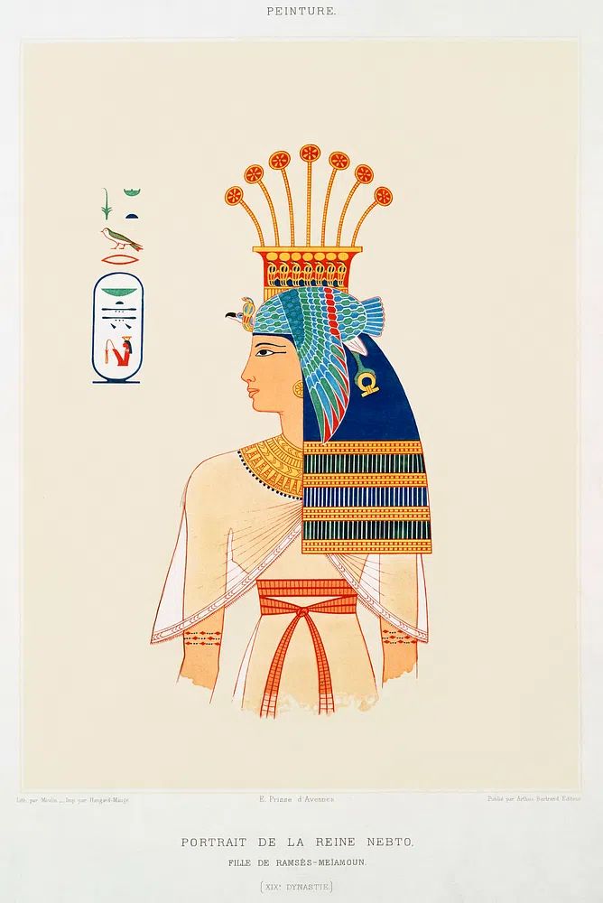 Portrait Queen Nebto, daughter Ramses-Meïamoun. poster — fine-art art