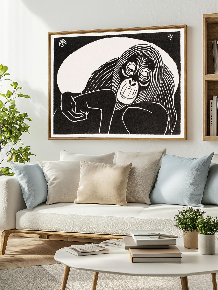 Orangutan (Orangoetan) (1914) print high. — room view 2