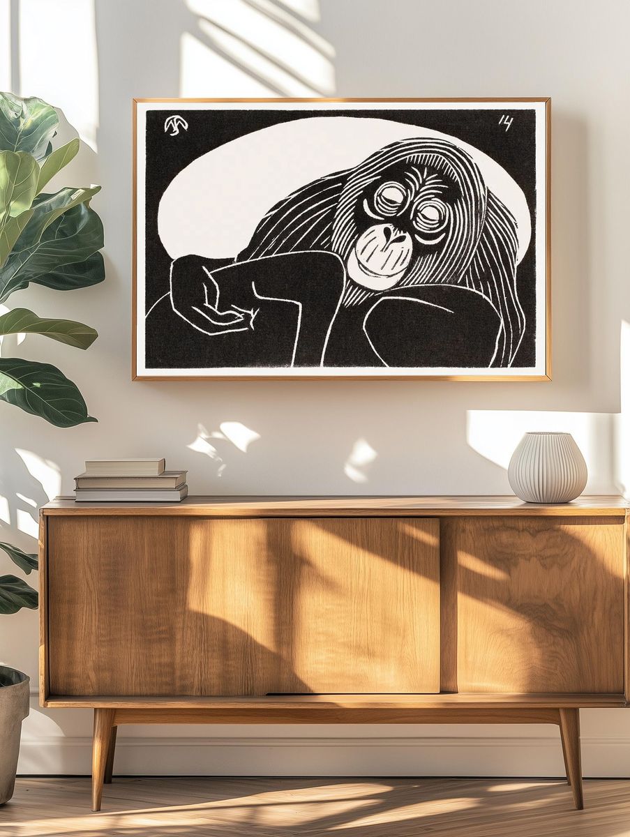 Orangutan (Orangoetan) (1914) print high. — room view 3
