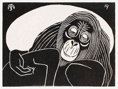 Orangutan (Orangoetan) (1914) print high. poster print