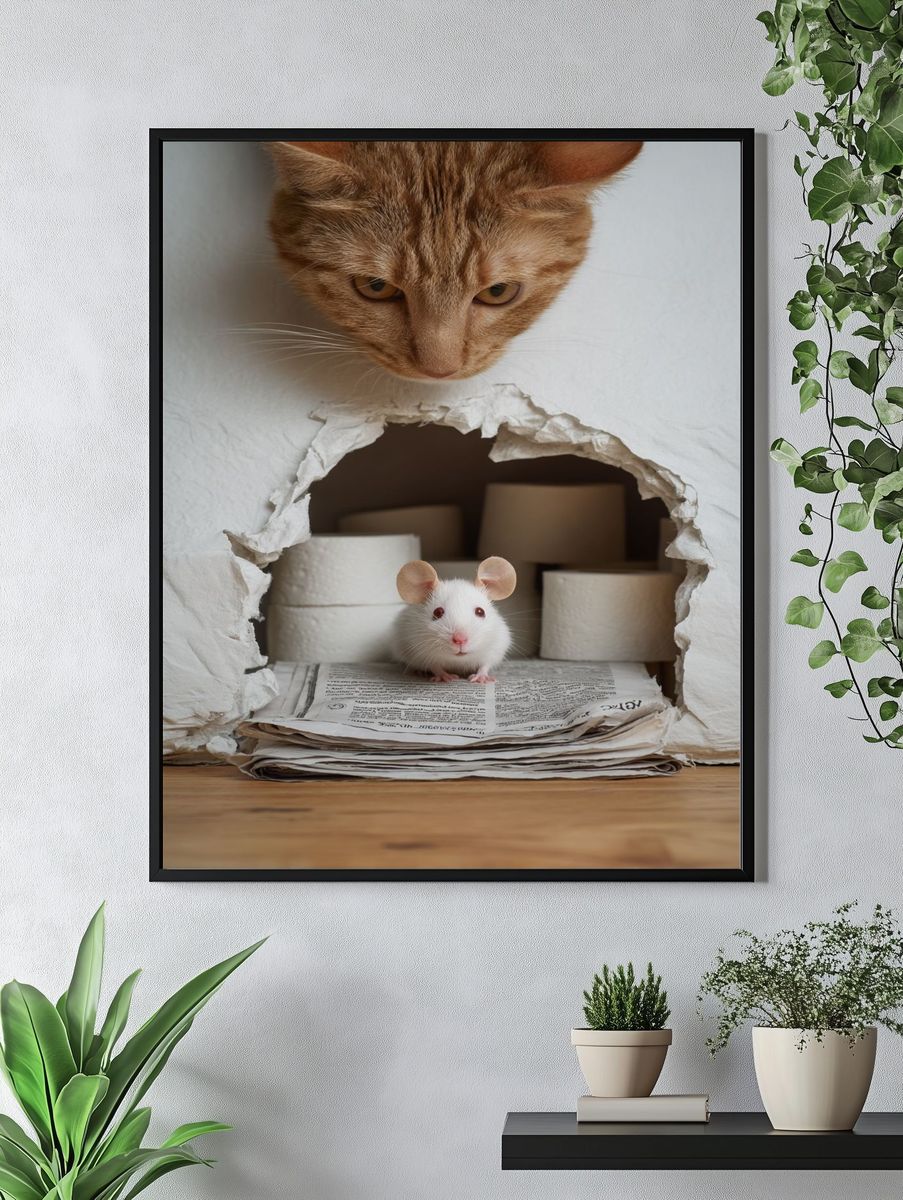 Cat and Mouse Photography Poster. — room view 4