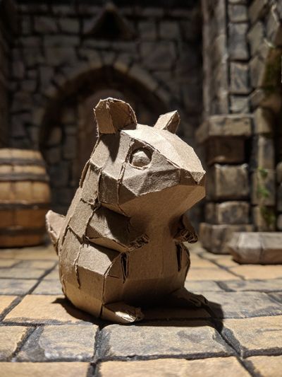 Cardboard Squirrel Photography Poster. poster print