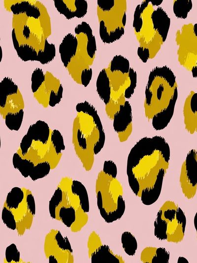 Pink Leopard Spots Abstract Print. poster
