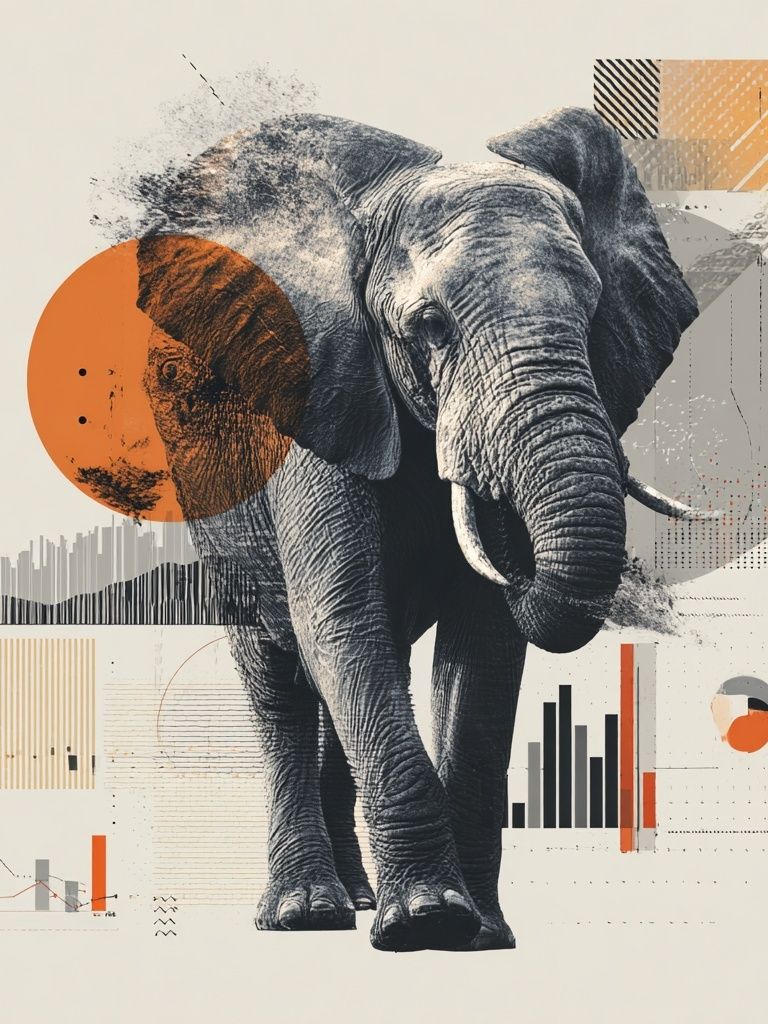 Elephant Geometric Illustration Poster. poster detail