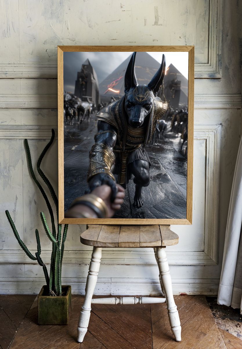 Anubis Pyramid Scene Fantasy Poster. — room view 1