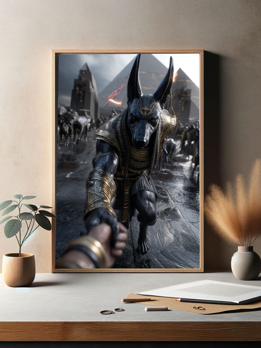 Anubis Pyramid Scene Fantasy Poster. — room view 2