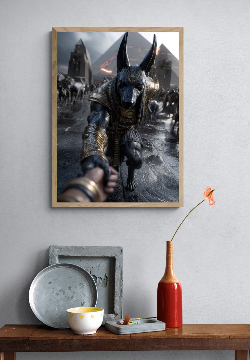 Anubis Pyramid Scene Fantasy Poster. — room view 3