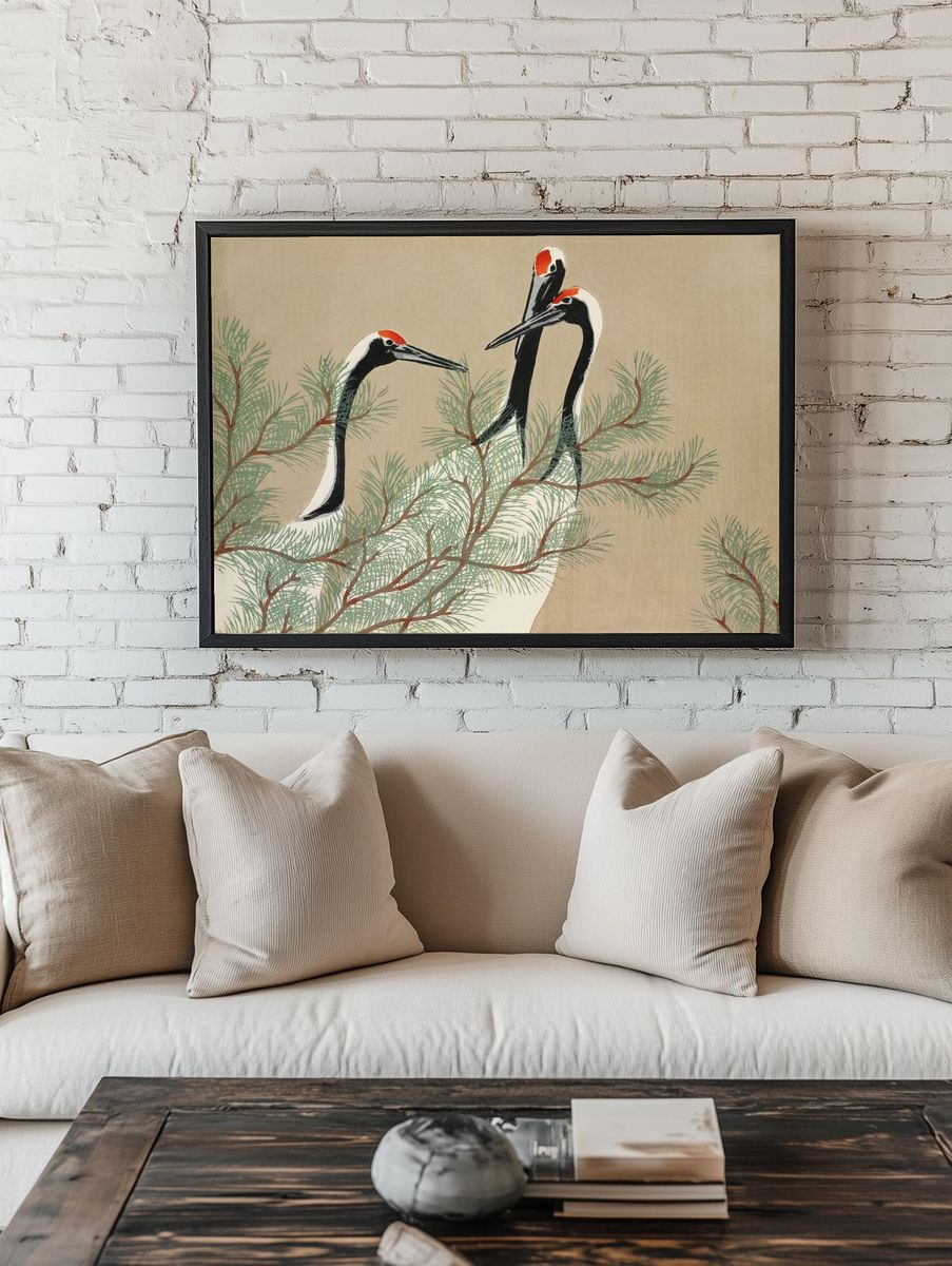 Cranes Momoyogusa–Flowers Hundred Generations (1909). — room view 1