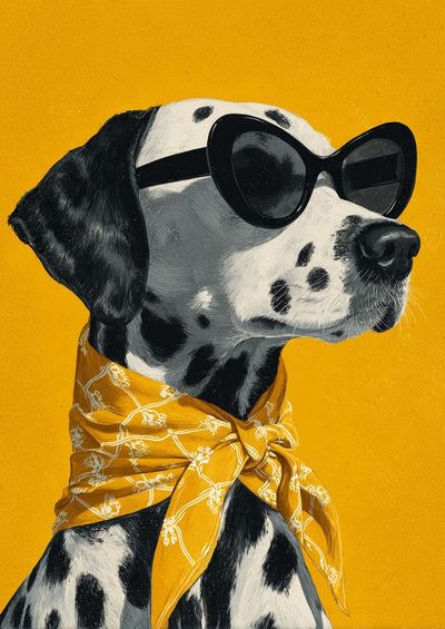 Dalmatian in Sunglasses Pop Art Poster. poster print