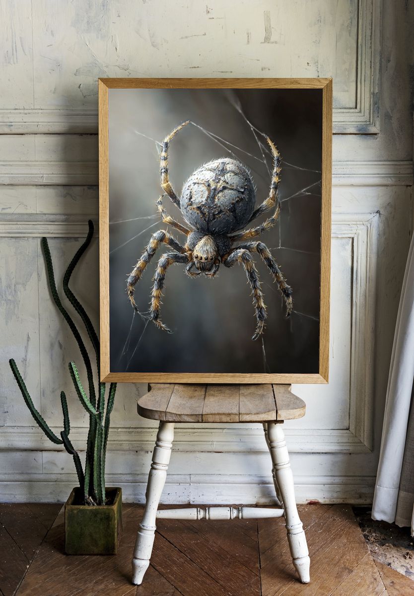Orb-Weaver Spider Dark Print. — room view 1