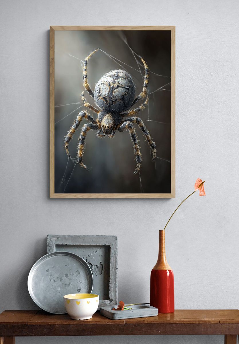 Orb-Weaver Spider Dark Print. — room view 3