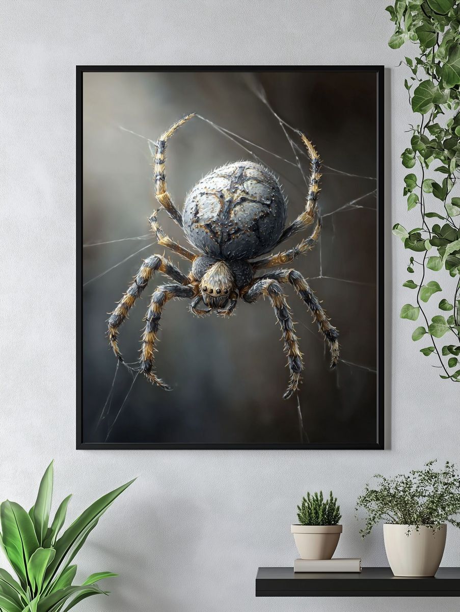 Orb-Weaver Spider Dark Print. — room view 4