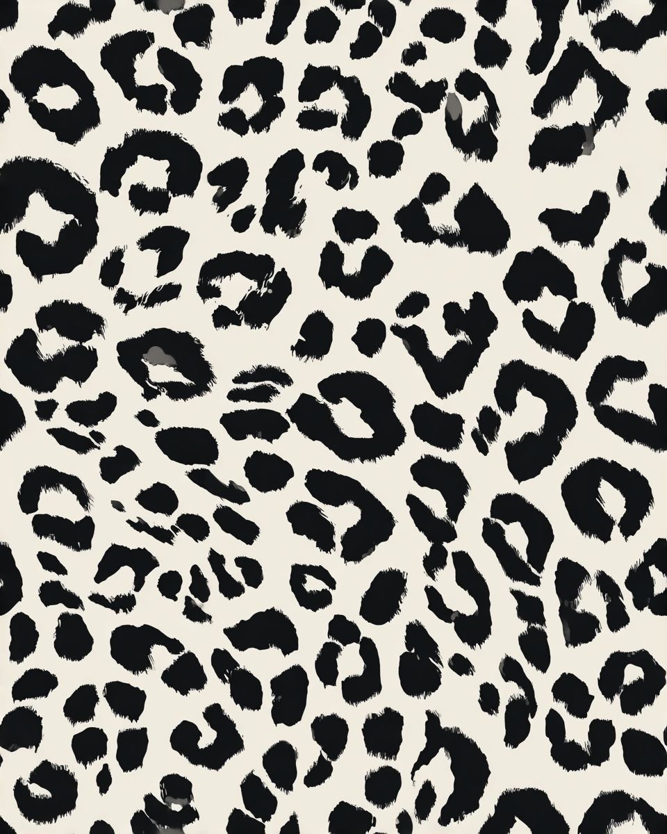 Black Leopard Print Poster. poster detail