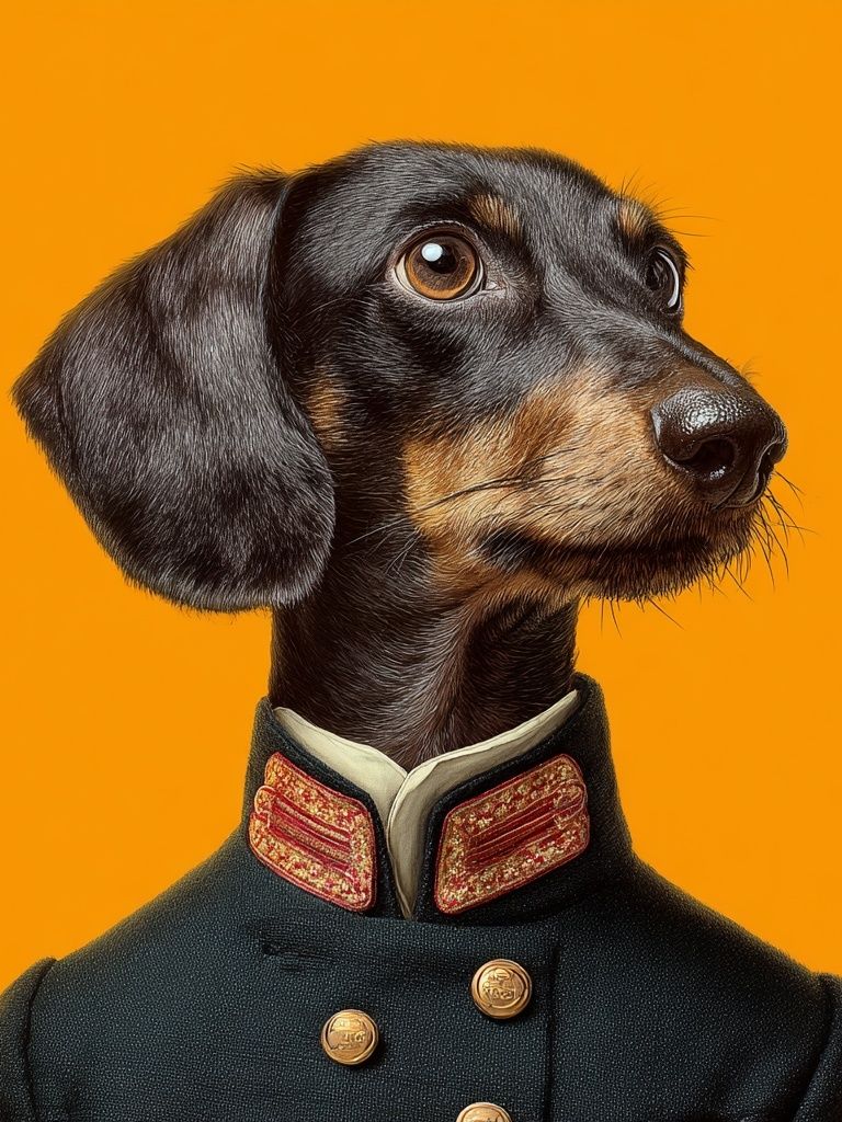 Dachshund Portrait Illustration Poster. poster detail