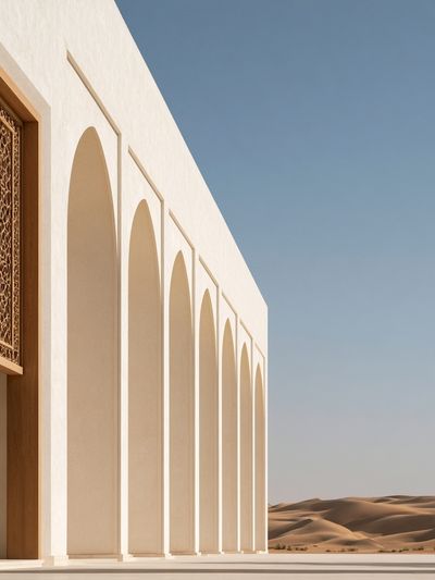 Desert Arch Facade Photography Poster.