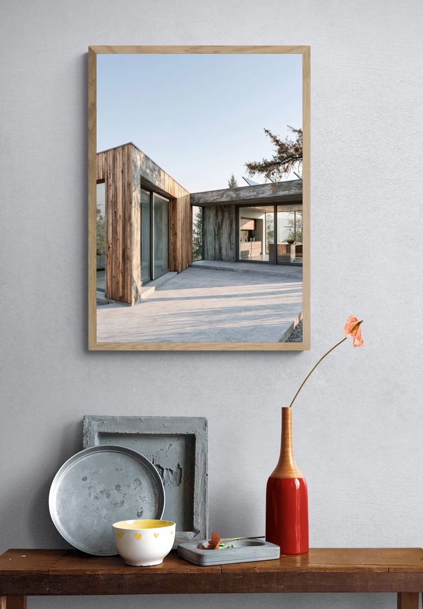 Modern Concrete House Photography Poster. — room view 3