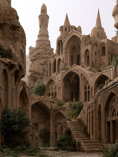 Ancient Cliff City Architecture Print.