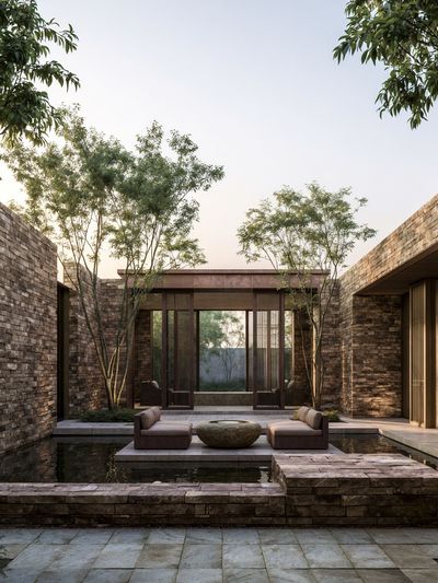 Modern Courtyard Architecture Print.