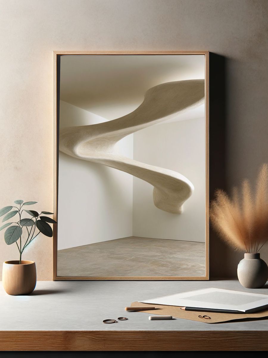 Sculptural Spiral Interior Photography Poster. — room view 2